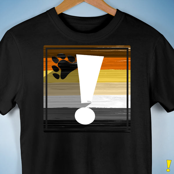 Bear Pride Flag Exclamation Point Premium Unisex T-Shirt - Black